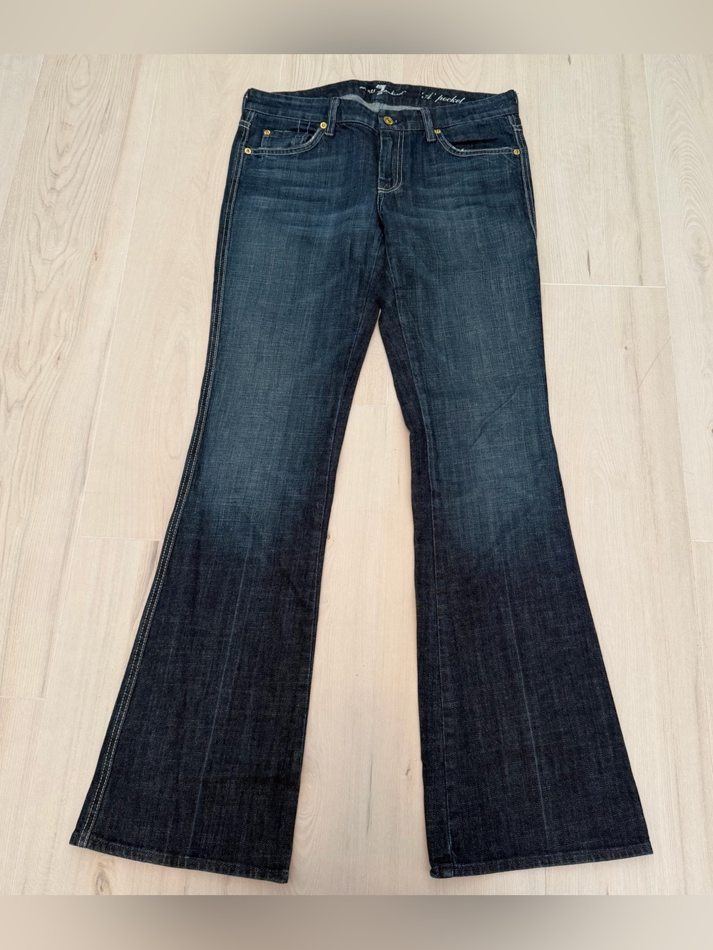 Dark Wash Women’s Flared Jeans - Classic Blue Denim